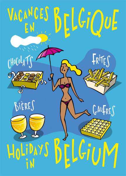 Carte postale vacances en Belgique