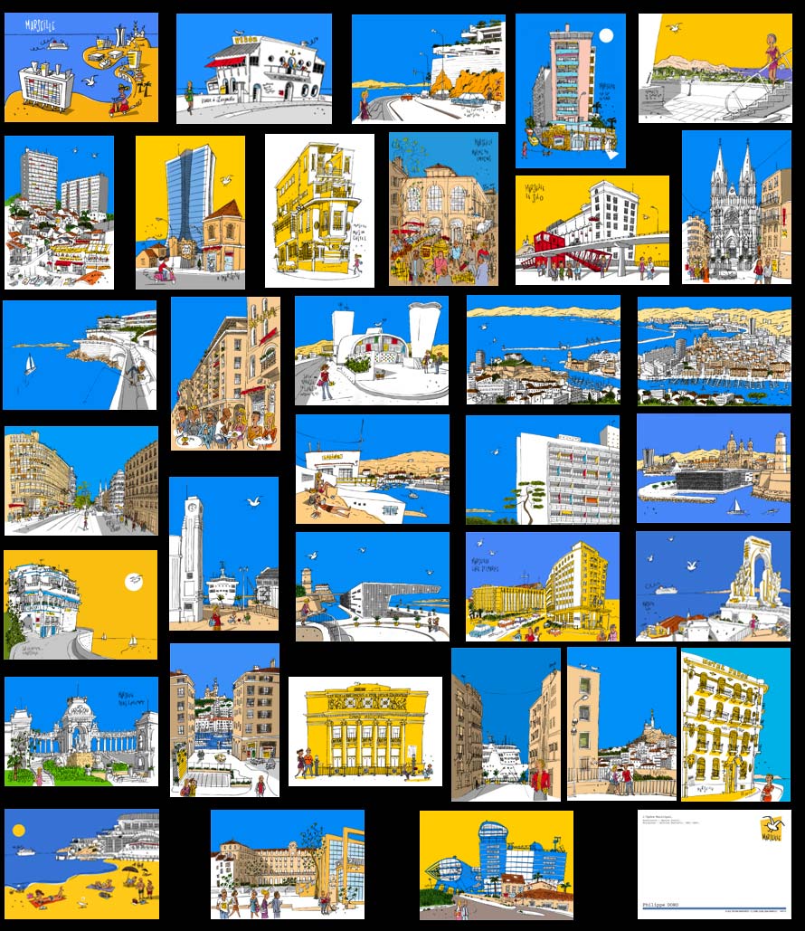 cartes postales philippe doro marseille 2013