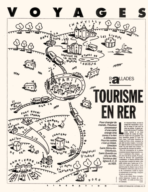 Libération : le tourisme en RER autour de Paris